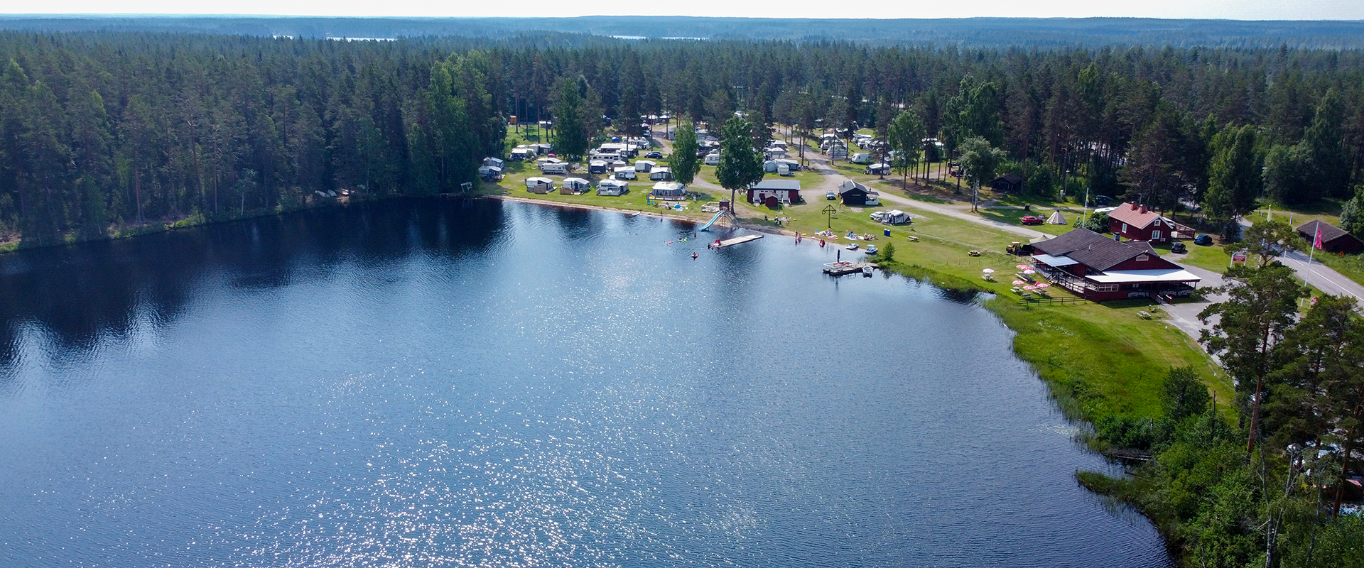 medskogssjöns camping flygbild