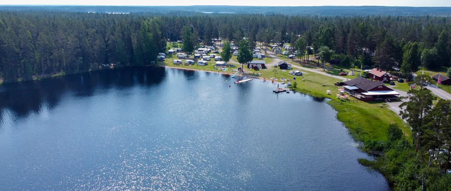 medskogssjöns camping flygbild