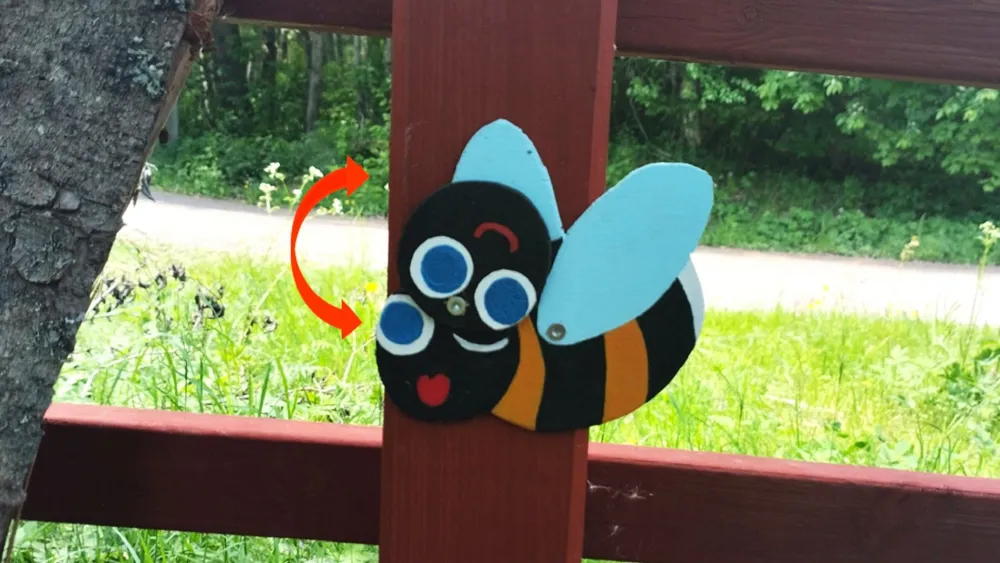 Interactive bumblebee at sensory and play garden Axmar Yara