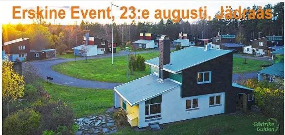 bild på hus i skogsarbetarbyn 