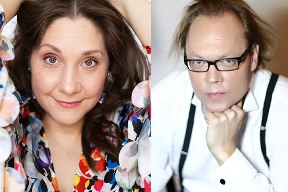 Kollagebild på ett porträttfoto på Alexandra och ett porträttfoto på Love.