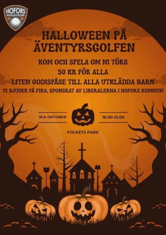 Halloween på äventyrsgolfen