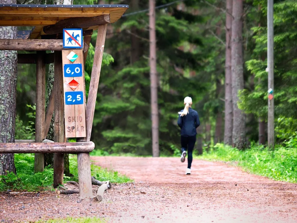 Motionsspår i Hemlingby friluftsområde