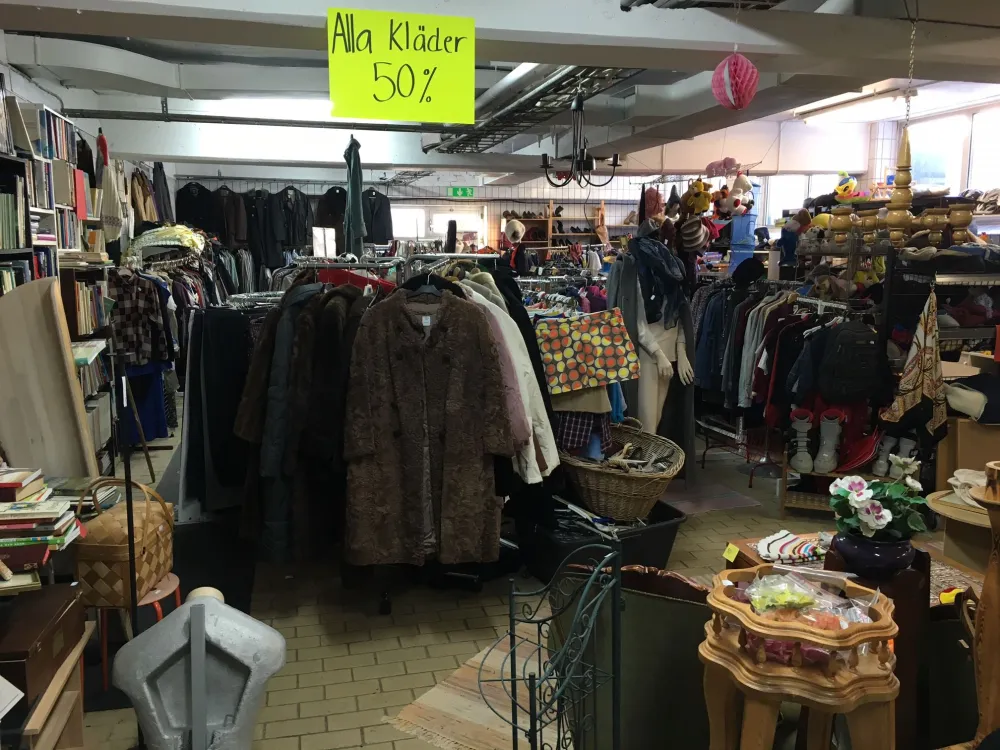 Second Hand market store Återvinsten